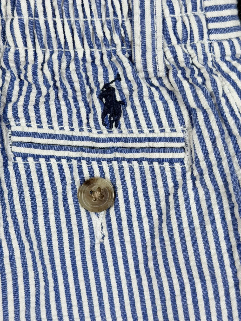 RALPH LAUREN Stretch Cotton Seersucker Shorts - 6M